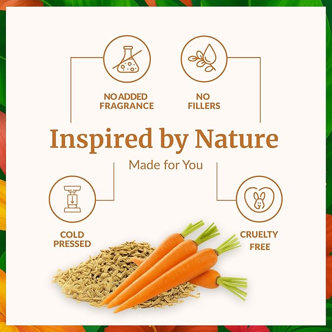 SVA Carrot Seed Oil - 4 Fl Oz - for Face, Skin Care, Hair Care, Scalp Massage & Body Massage – Carrier Oil with Dropper