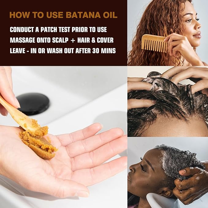 Yacemira Organic Batana Oil for Hair Growth & Repair | 100% Pure, Unrefined Hair Treatment | Strengthens, Moisturizes, Reduces Hair Fall | 4.15 oz