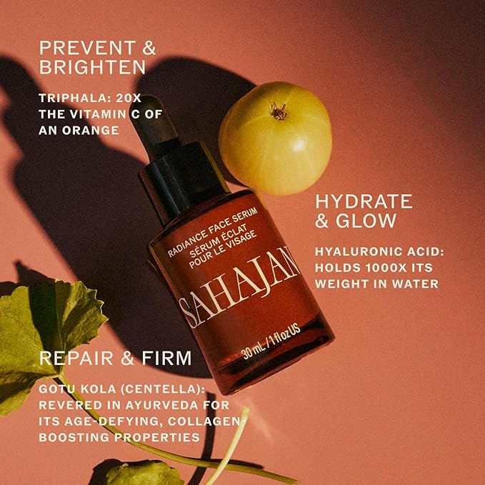 Sahajan Radiance Vitamin C Brightening Face Serum, 1 fl oz