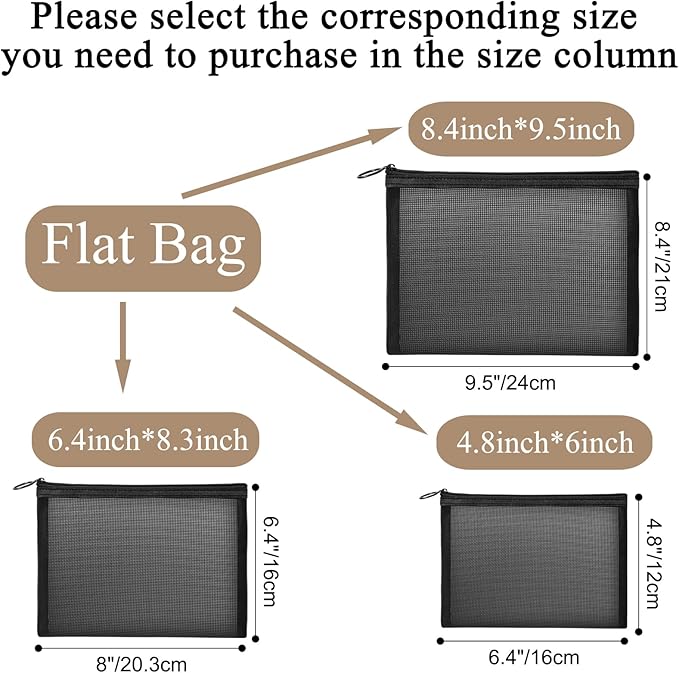 Unoutur 20 Pieces Mesh pouch, Mesh Makeup Bag Portable Makeup Pouch Travel Toiletry Bag for Makeup Organizer Travel Accessories,Cosmetic Bag with Zipper