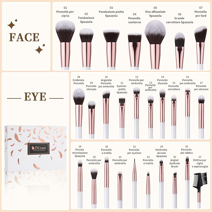 DUcare 27Pcs Makeup Brushes Professional Makeup Brush Set