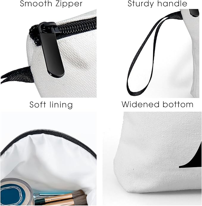 SEAMOON A-Z Personalized Makeup Bag with Mirror, Birthday Gifts for Women Friend Sister Teacher Coworkers, Bride Bridesmaid Travel Cosmetic Bag, Mothers Day Christmas Graduation J