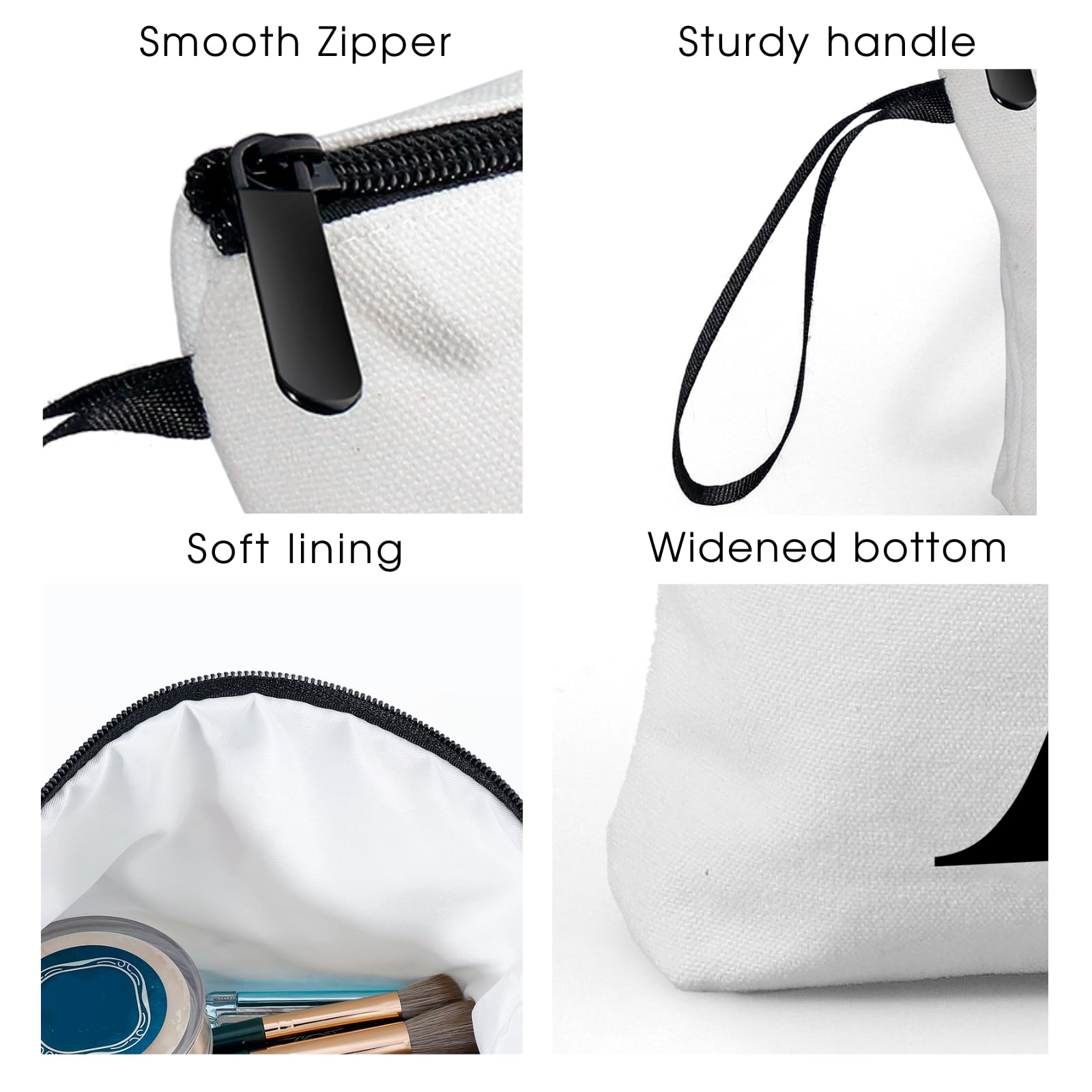 SEAMOON Bridesmaid Proposal Bridal Birthday Unique Gifts for Women Bride Friend Bestie Personalized Travel Make up Cosmetic Bag with Mirror Valentines Mothers Day Christmas Graduation R
