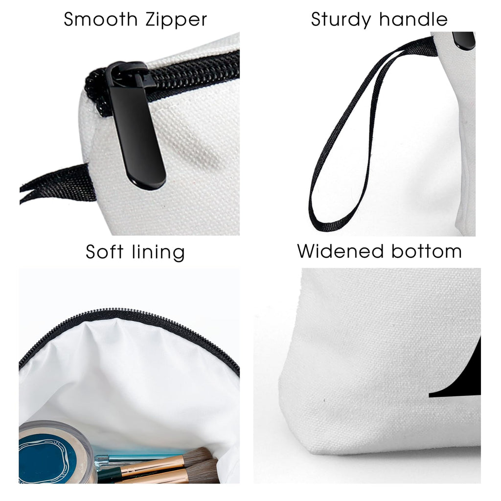 SEAMOON Bride to be Birthday Womens Unique Initial Monogram Gifts for Women Mom Personalized Travel Makeup Cosmetic Bag with Mirror Valentines Mothers Day Christmas Graduation H