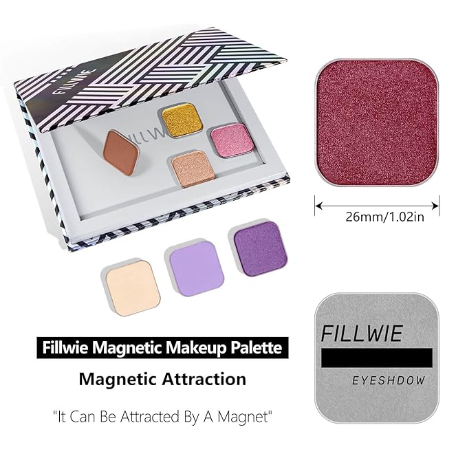Fillwie Plum Wine (Deep Rose) Shimmer Eyeshadow Single Refill, Rose Romance