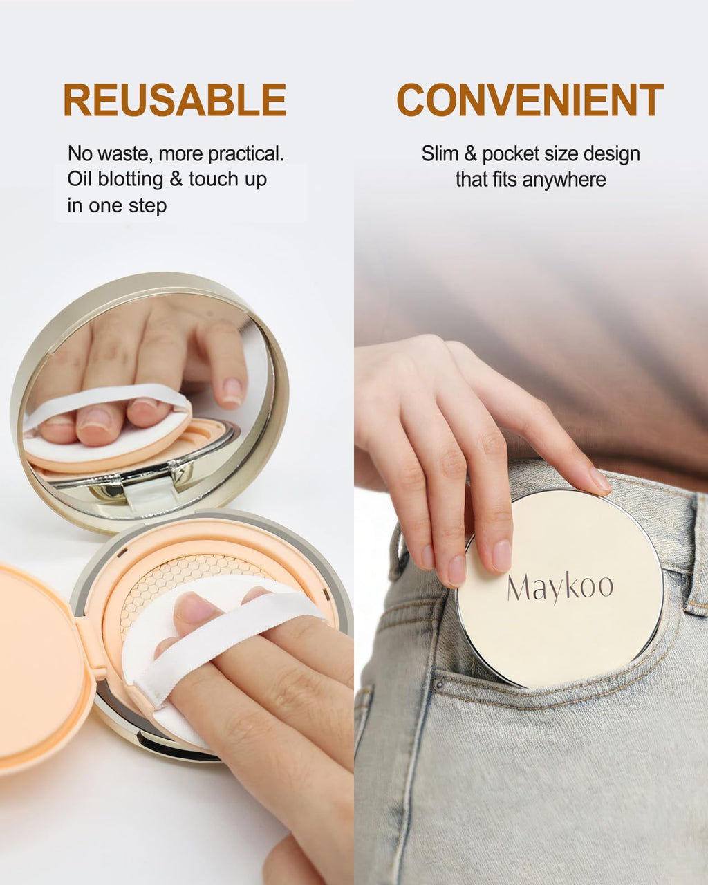 Face Oil Blotting Cushion Instead of Oil Blotting Paper Sheets for Oily Skin, Oil Absorbing Liquid Mattifying Cushion, Oil Control with Natural Tea Tree, Absorb Excess Oil for Makeup