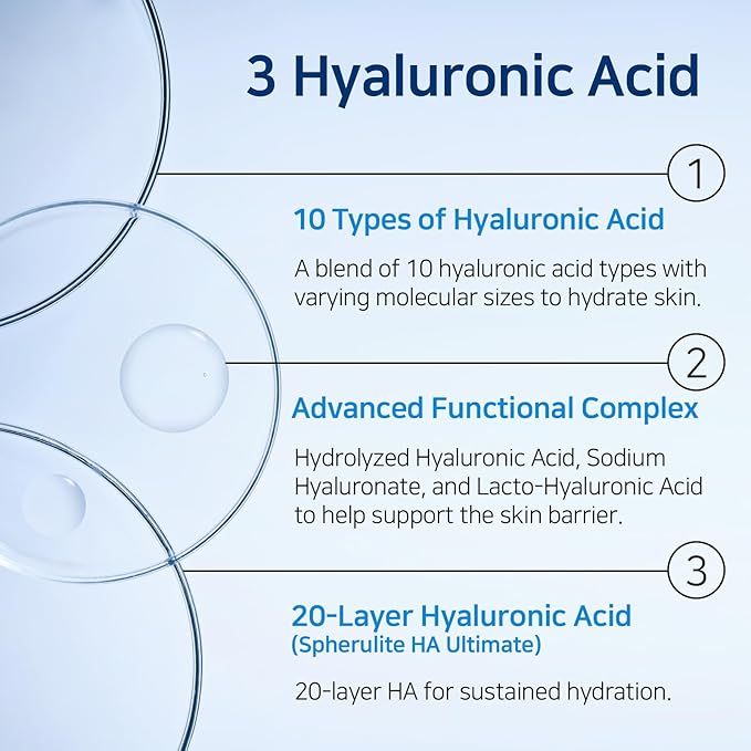 OCLANCE Hyaluronic Hydra Boost Serum with 10 Multi Hyaluronic Acid, Niacinamide, Panthenol | Lightweight, Hydrating for Glowing Skin | Non-Greasy, Fragrance-Free, Korean Skincare | 50ml / 1.69 fl. oz