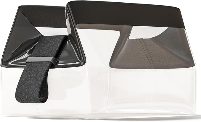 Cadence Parcel - Clear Travel Kit with Zipperless Magnetic Closure - Ink, Medium - Durable, Leak-Resistant and TSA Approved Toiletry Bag - Modular Organization - Recycled TPU (1 Qt)
