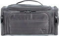 Lug Trolley Medium Cosmetic Case for Travel – Multiple Zipper Compartments, Wipeable Interior, 100% Polyester – GUNMETAL GREY