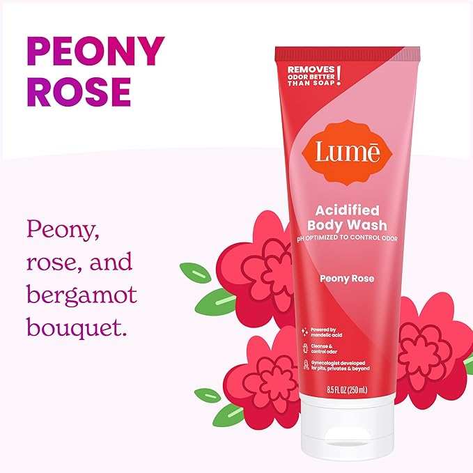 Lume Acidified Body Wash - 8.5 oz (Peony Rose)