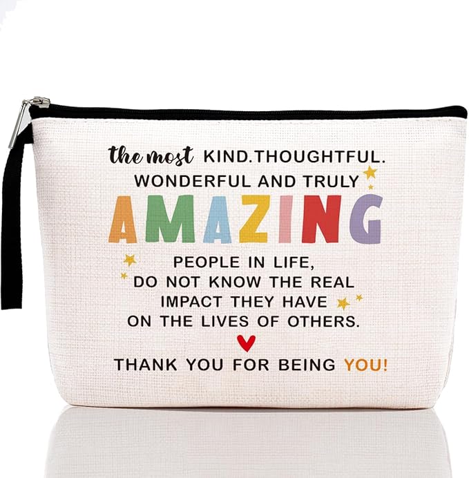 Teacher Appreciation Gifts Inspirational Makeup Bag, Encouragement Gifts