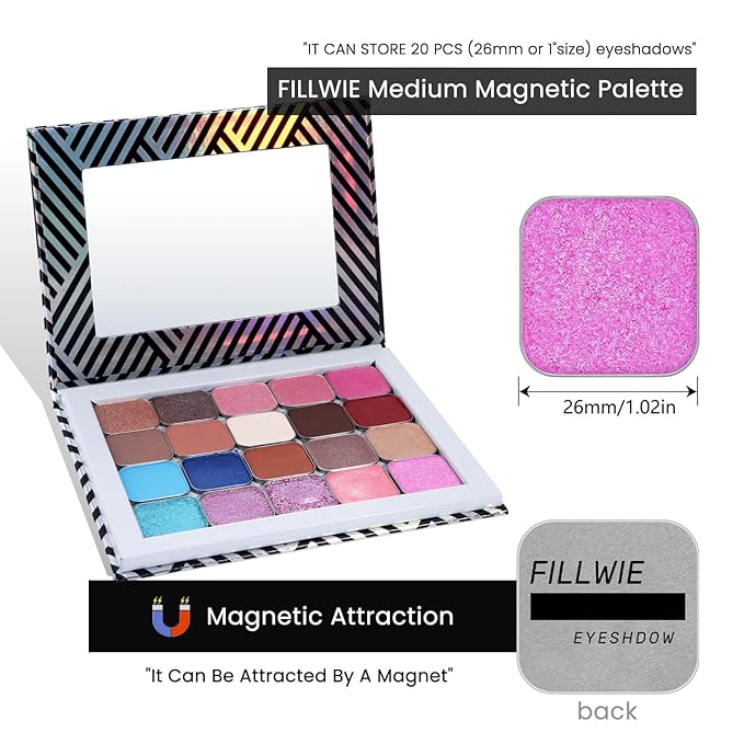 Fillwie Duochrome Chameleon Eyeshadow, Lilac With Pink & Blue Shift