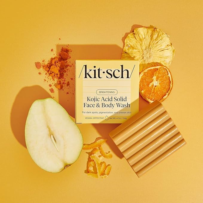 Kitsch Kojic Acid Soap – Turmeric Soap Bar – Made in USA, 4 oz