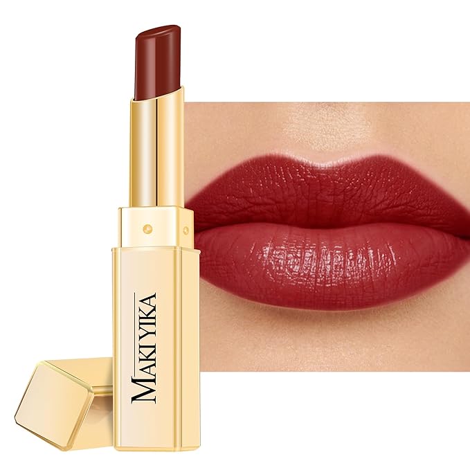 MAKI YIKA Moisture Dark Red Lipstick for Women Hydrate Tinted Lip Balm