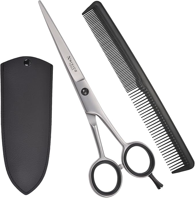 Nivico Tools Super Cut Barber Scissor - Professional Hairdressing Scissors, Premium Stainless Steel Hair Cutting Shears with Precision Adjustment Dial - Ergonomic Salon-Grade Shears for Men & Women