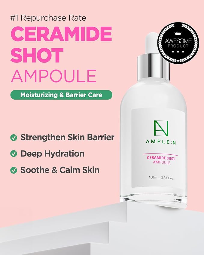 AMPLE:N Ceramide Shot Ampoule, Korean Barrier Serum, 1.01 fl oz