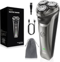 DOAO Electric Razor for Men, 100% Waterproof, Gentle on Sensitive Skin, Wet & Dry Rotary Electric Shavers for Men, Pop-up Beard Trimmer, 120 Min Shaving, 1.5H Fast Charge, Ergonomic Men's Shaver