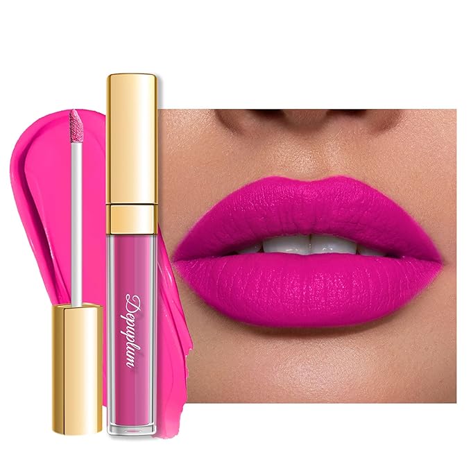 Depuplum Hot Pink Lipstick Matte for Women ColorStay Long Lasting Lipsticks