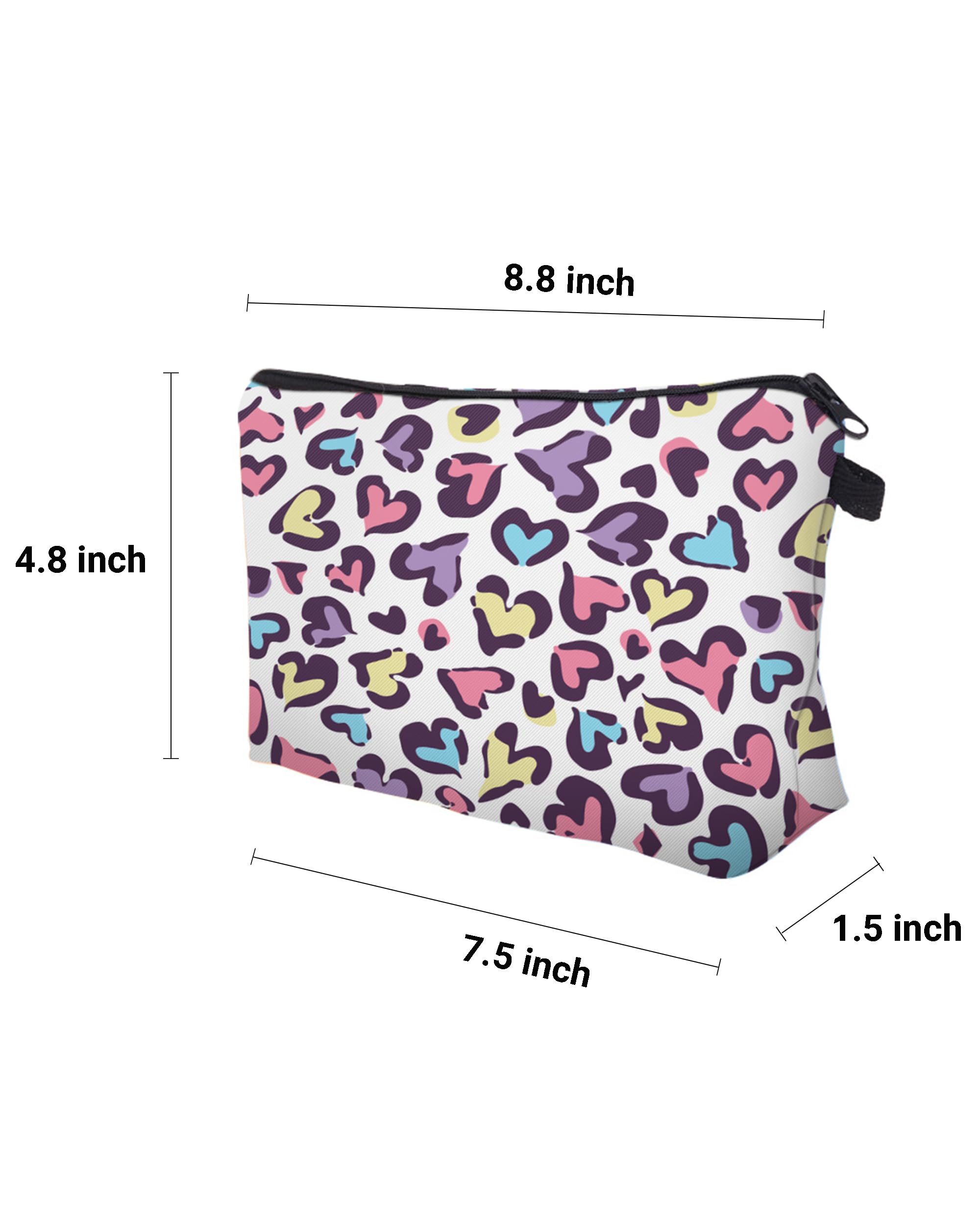 Aiphamy Cute Travel Makeup Bag Cosmetic Bag Small Pouch Gift for Women (Heart)