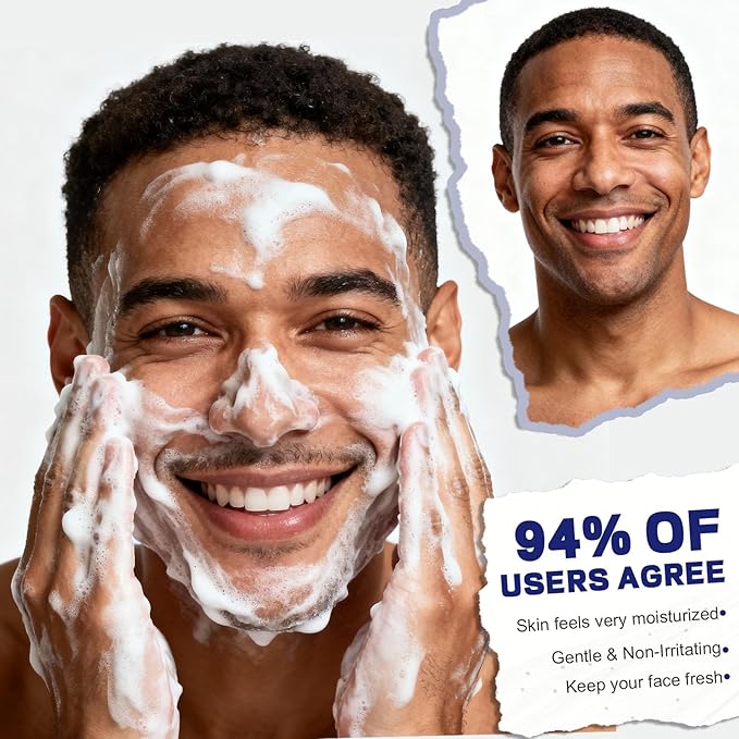 Z:SEA Men's Oil Control Face Wash with Salicylic Acid Blue Beads, 5.29 Oz