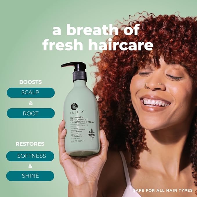 Luseta Rosemary Mint Hair Care Set for Thin Hair, Strengthening，Refreshing