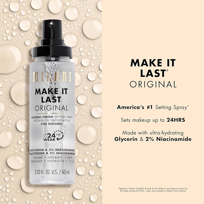 Milani Make It Last Original Natural & Matte Finish Setting Spray 2-Pack