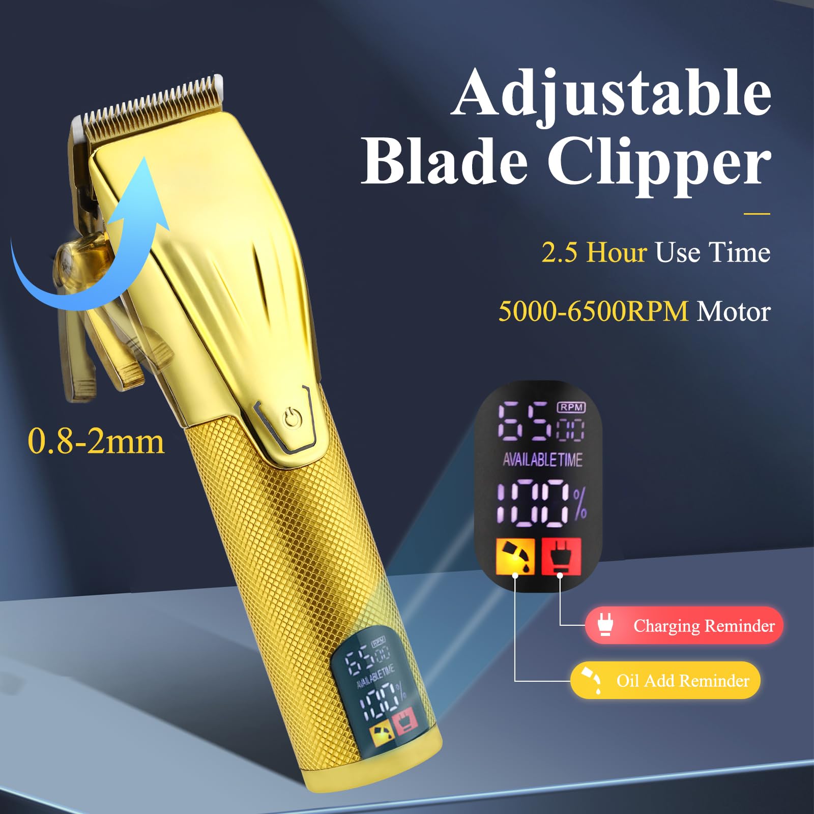 Hair Clippers for Men Professional, Adjustable Speed, 3 in 1 with Bag