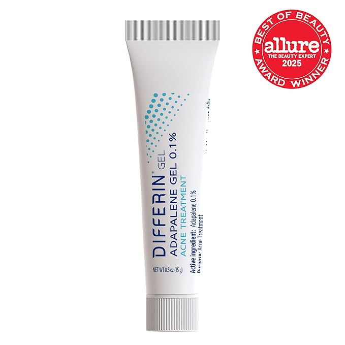 Differin Acne Retinoid Treatment Gel, 0.1% Adapalene, 15g Tube, 2ct