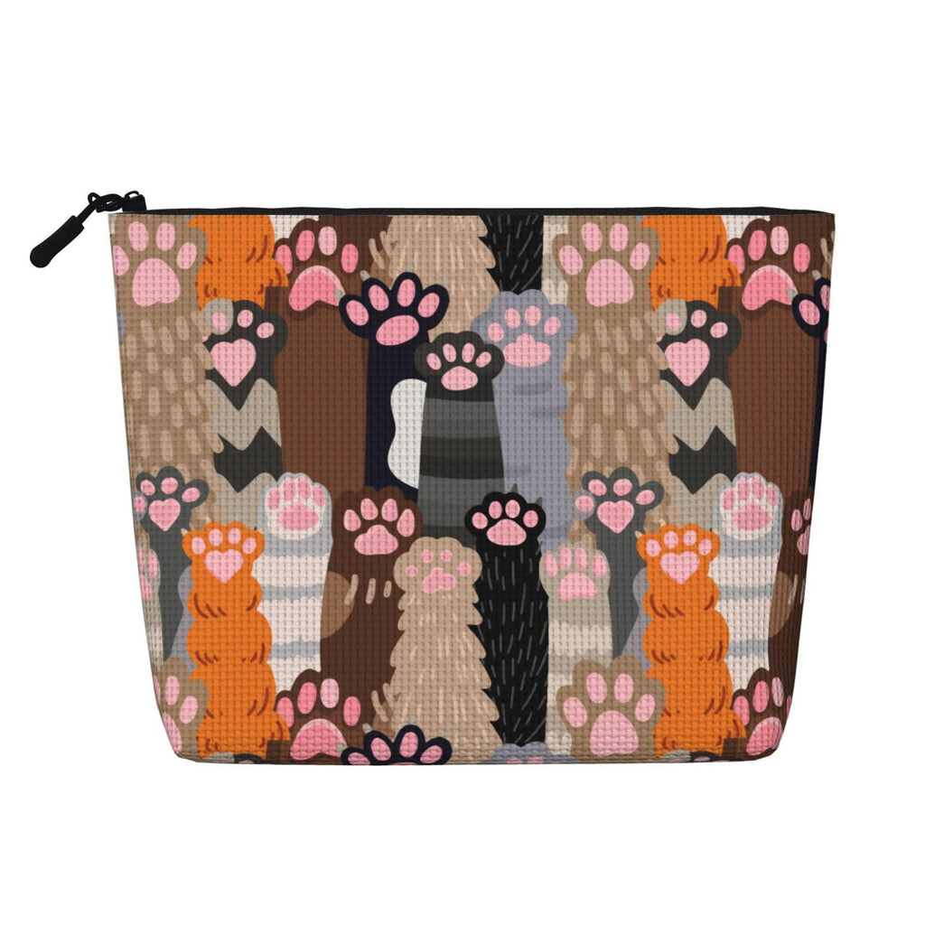 MOLAIGIN Funny Cat Paw Cosmetic Bag For Women, Travel Makeup Bag, Toiletry Zipper Bag, Large Capacity Aesthetic Cases