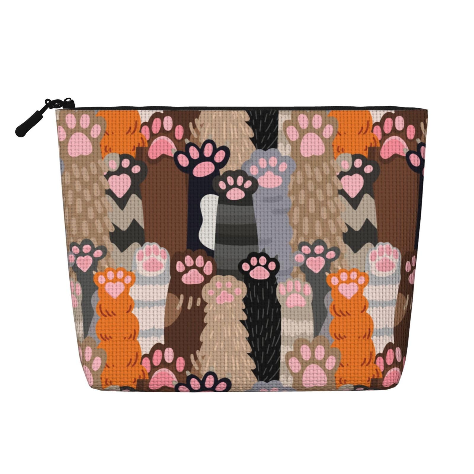 MOLAIGIN Funny Cat Paw Cosmetic Bag For Women, Travel Makeup Bag, Toiletry Zipper Bag, Large Capacity Aesthetic Cases