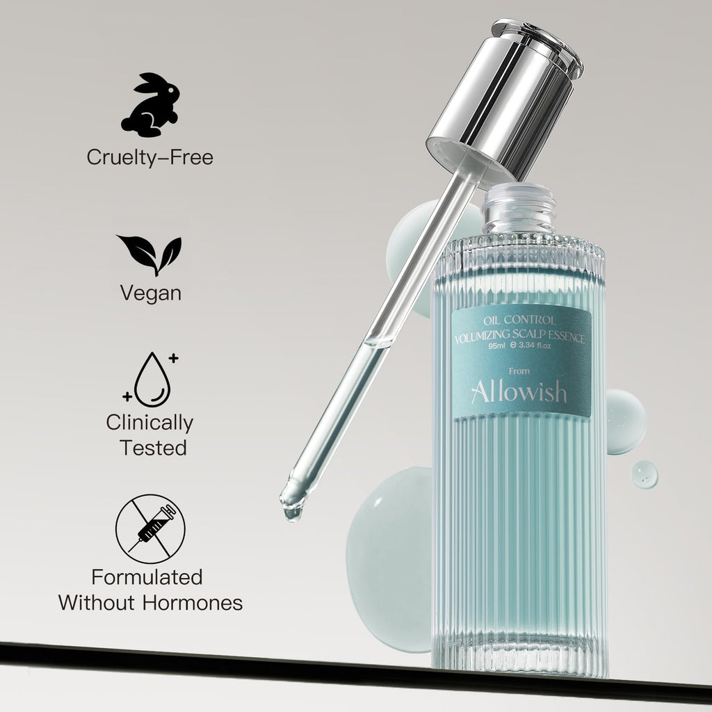ALLOWISH Advanced Hair Serum - 95 ml Scalp Treatment for Fuller, Nourish, Glossy Hair | Prevents Frizz, Promotes Healthy Scalp & Strengthens Roots, Reduces Oil & Buildup