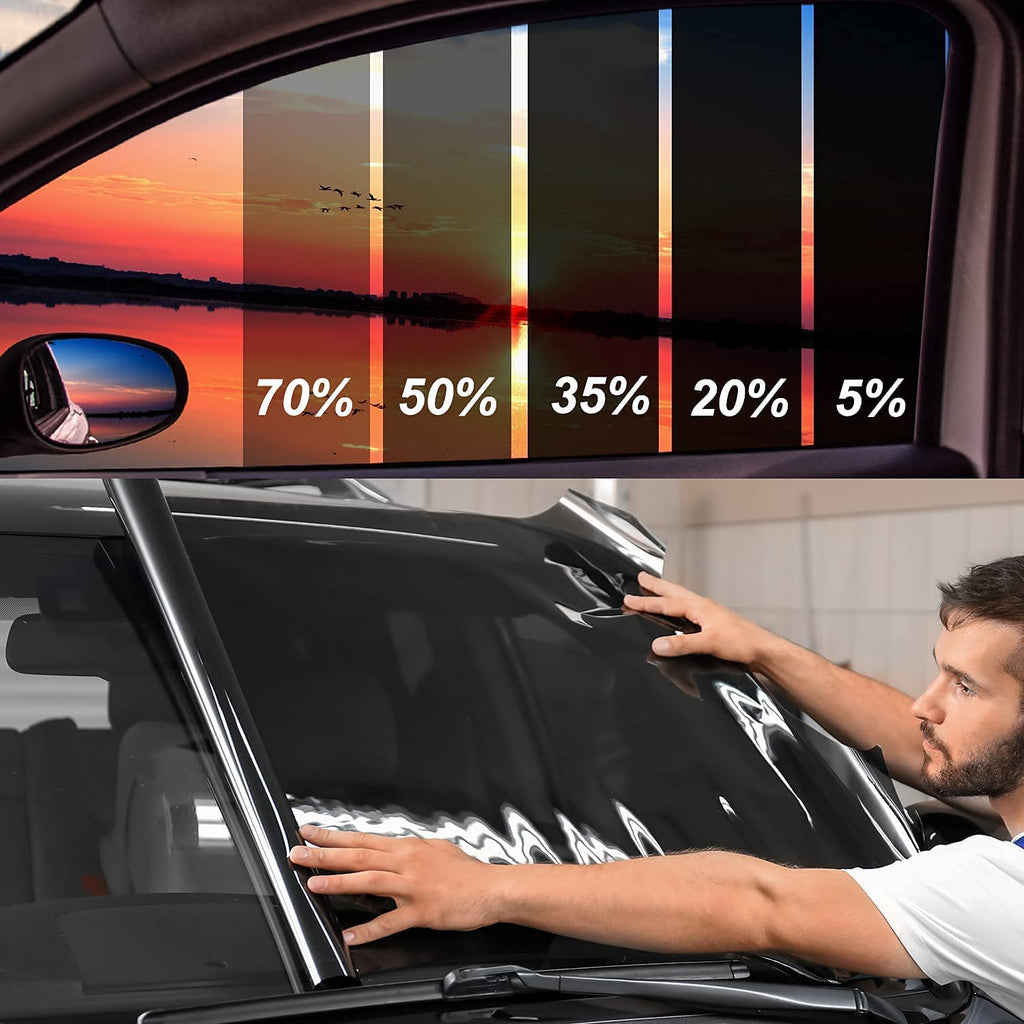 TOYOCO Window Tint Film for Cars, 70% VLT 24" in x 15'Ft Ceramic Window Tinted, Blocks 99% UV & IR Rays, Heat Resistant Anti Glare Film for Windshield, Scratch Resistant Sun Shade Auto Tint Roll