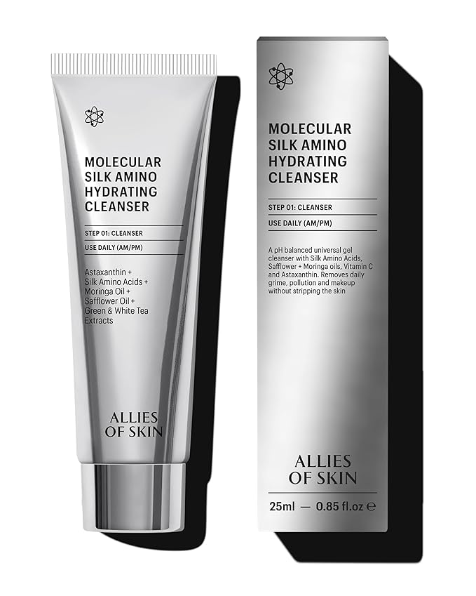 Allies of Skin Hydrating Silk Amino Face Cleanser, 0.8 Fl Oz