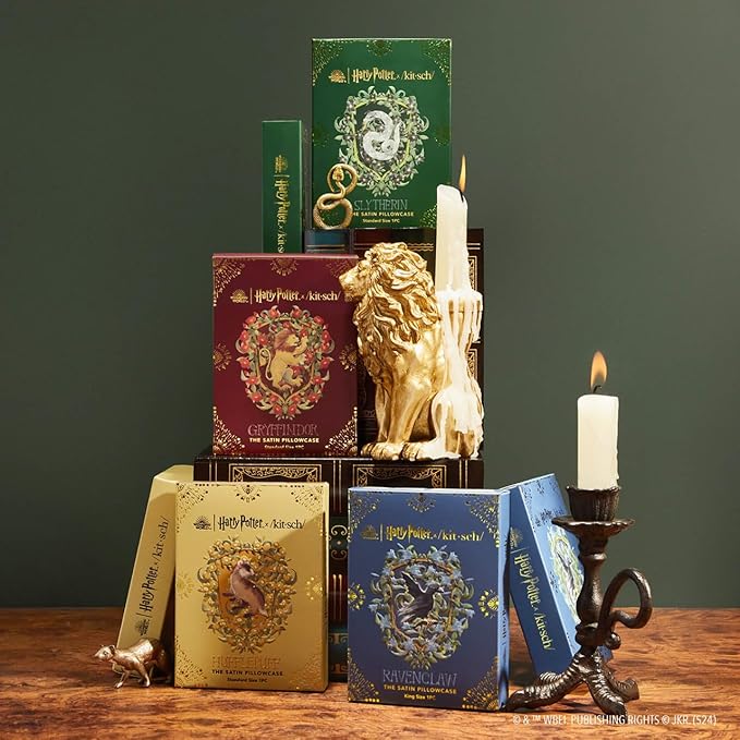 Kitsch & Harry Potter Satin Pillowcase W/Zipper - Size 19x26, Hufflepuff