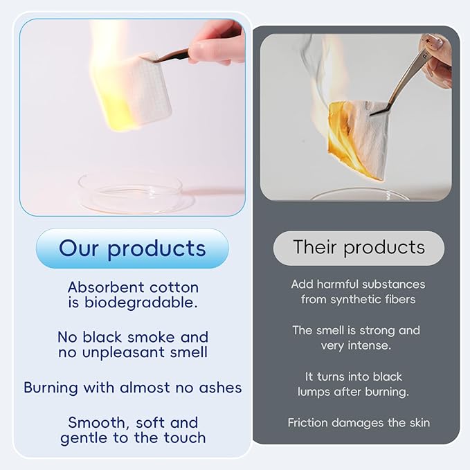 Premium Natural Plant Cotton Pads(100 Count),Soft & Lint-Free Upgraded Edge Stitching Design Cotton Rounds for Face,Unique Three-Layer Structure, Ultra-Absorbent Makeup Remover Pads,for All Skin Types