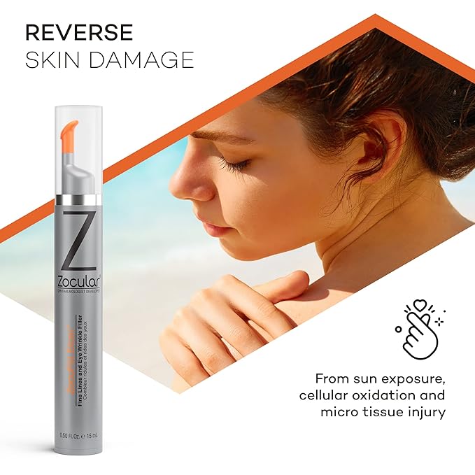 Zocufill Elixir Eye Gel and Face Serum, Fine Lines & Wrinkles Filler, 15mL