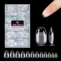 UNA GELLA Oval Gel Nail Tips, 312 Pcs Short Oval Round Nails