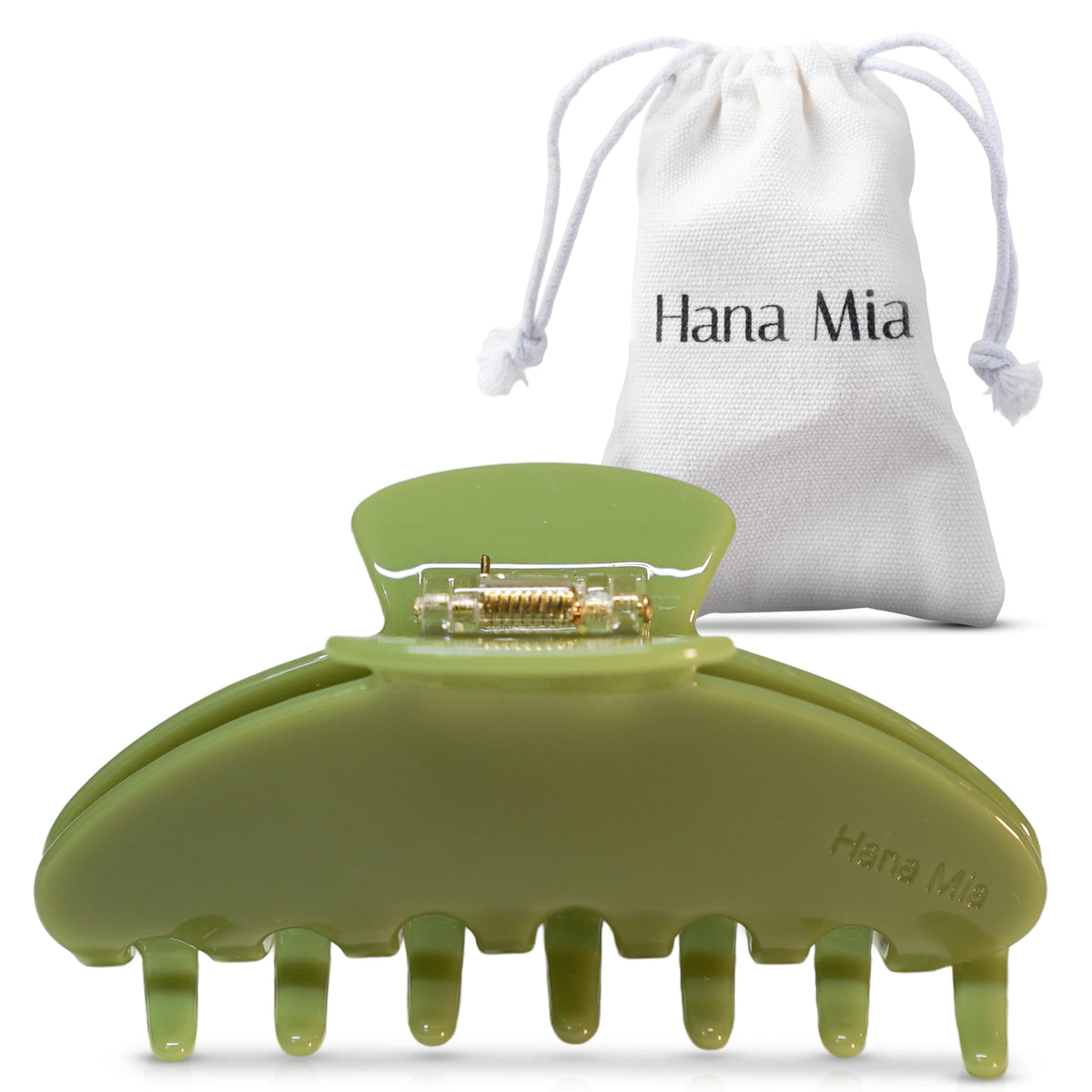 Luxury Green Claw Clip for Women | Our Large 4 Inch Hair Clip Creates Beautiful Half Ups, Secure Updos & Chic Daily Styles | Premium Acetate Claw with Secure Hold & Snag Free Teeth for Easy Styling