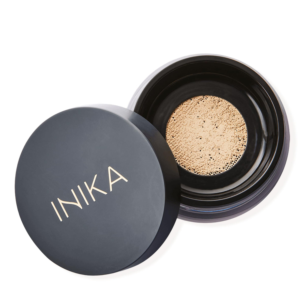 INIKA Organic Mineral Powder Foundation with SPF 25 - Vegan Makeup, Natural Looking, Buildable Coverage, Flawless Radiance & Glow, Blemish Coverage, Cruelty Free, Sustainable Packaging, Grace, 8g