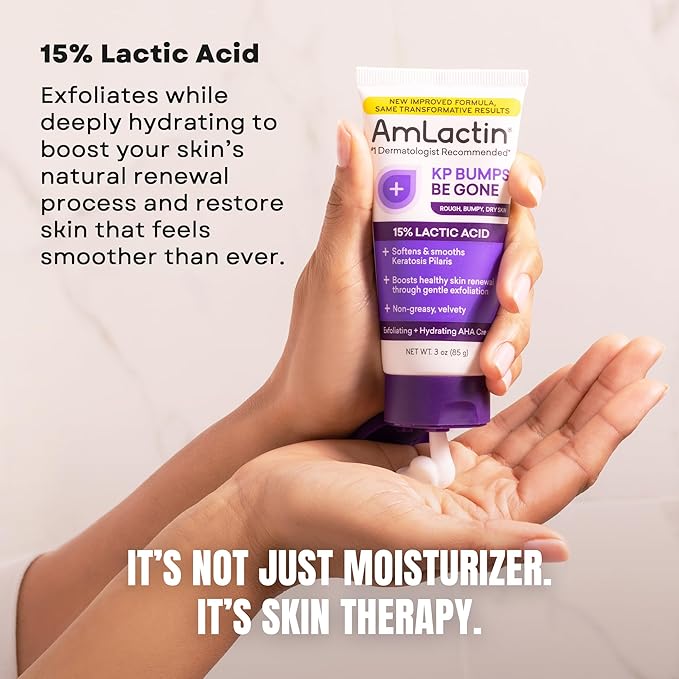 AmLactin KP Bumps Be Gone Body Cream, 15% Lactic Acid, 3 oz, 2 Pack