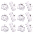 12 Pack Clear Square Claw Clips, Big and Small Neutral Rectangle Hair Claw Clips, Non-slip Matte Large Hair Clips for Women,Strong Hold jaw clip for Thick Thin Hair