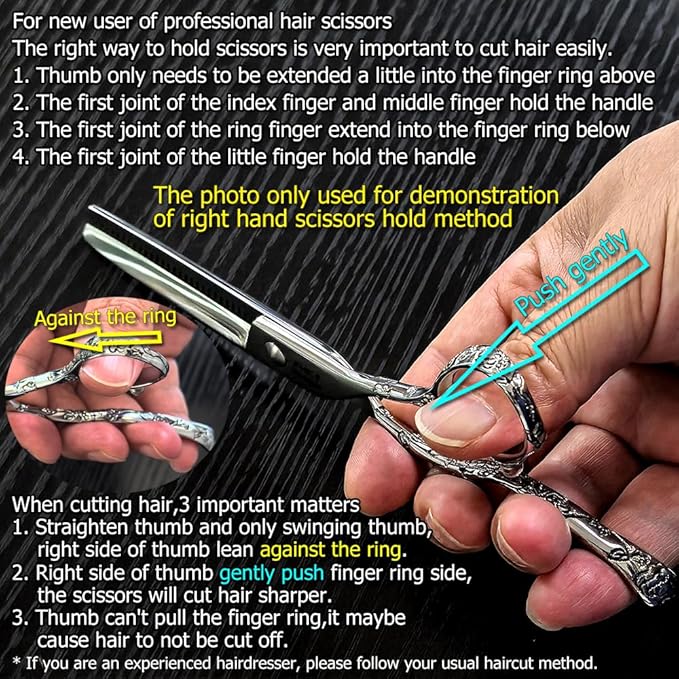 KINSARO 6 Inch Professional Hair Thinning Scissors, 440C Texturizing Shears