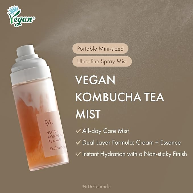 Dr.Ceuracle Vegan Kombucha Tea Mist, Milky Spray Serum 2.70 fl. oz.