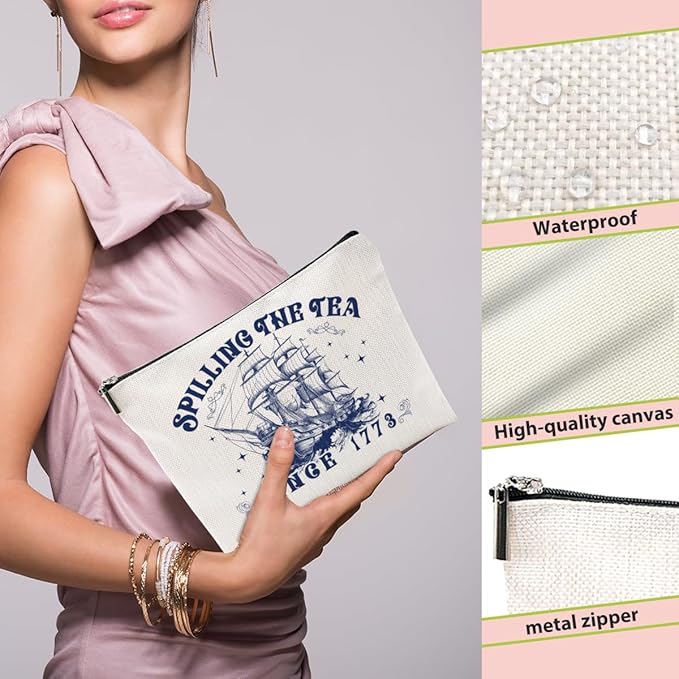 History Teacher Gifts Makeup Bag, Teacher Appreciation Gifts Cosmetic Bag