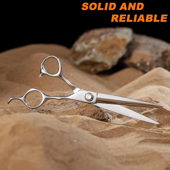 Fengliren High-end Professional Extremely Very Sharp Barber Hair Cutting Scissors Hairdresser Shears For Hair 6.5 Inch Haircut Scissor Made Of Stainless Steel Alloy For Hairdressing Salon and Home Use
