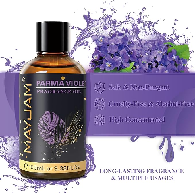 MAYJAM Parma Violet Fragrance Oil for Diffusers for Home, 100ML/3.38FL.OZ