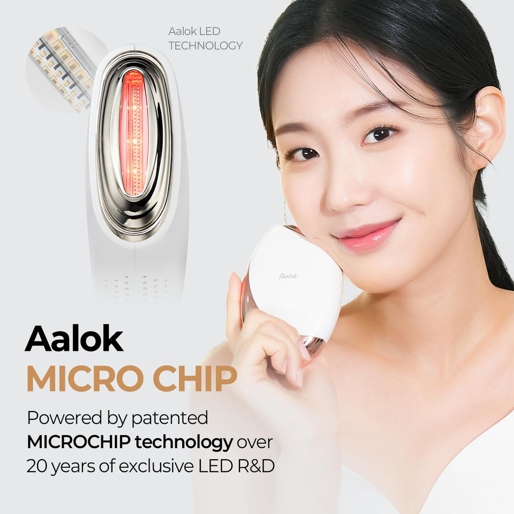 Aalok Fitsera | Near-Infrared Red Light Home Facial Device for Firming, Skin Rejuvenation