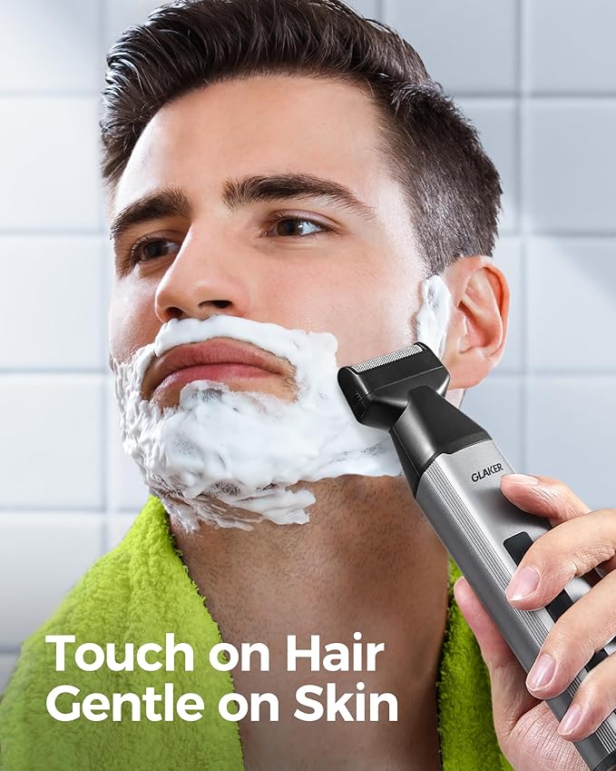 GLAKER Electric Razor for Men - Multi Shavers for Men, Complete Mens Beard Trimmer with Ear Hair Trimmer, Electric Nose Hair Trimmer & Body Groomer, Face Razor and Shaver