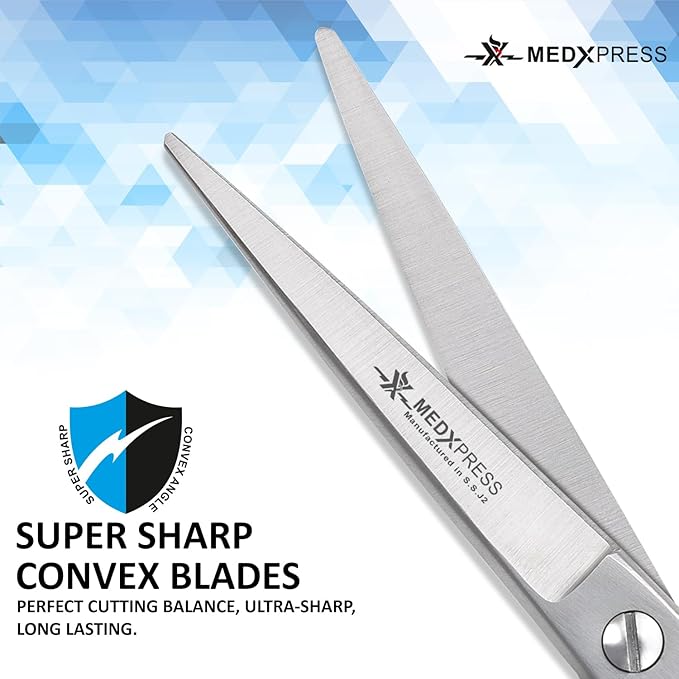 Medxpress Hair Cutting Scissors 5.5" Stainless Steel Styling Shears Japanese Style for Hair Cutting Professional Barber Scissors for Hair Salon and Home Sharp Trim Scissors Ideal for Women and Men.