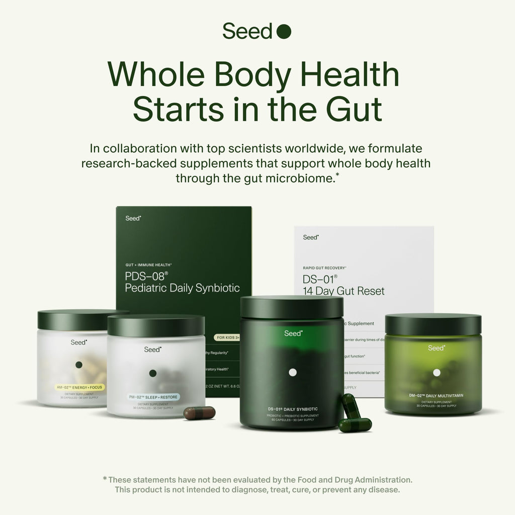 Seed DS-01 Daily Synbiotic - Adult Probiotic + Prebiotic - 30-Days with Jar